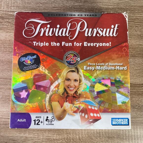 Trivial Pursuit 25th Anniversary Edition Board‎ Game by Hasbro - Picture 1 of 9